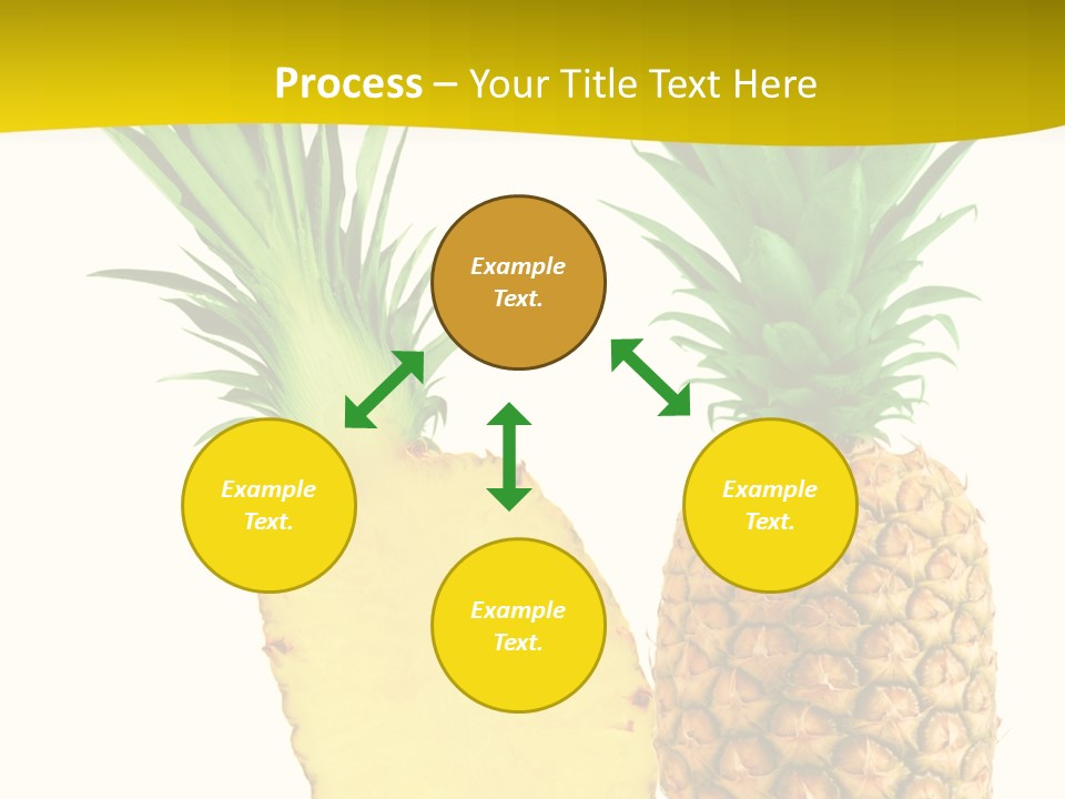 A Pineapple And A Piece Of Pineapple On A White Background PowerPoint Template