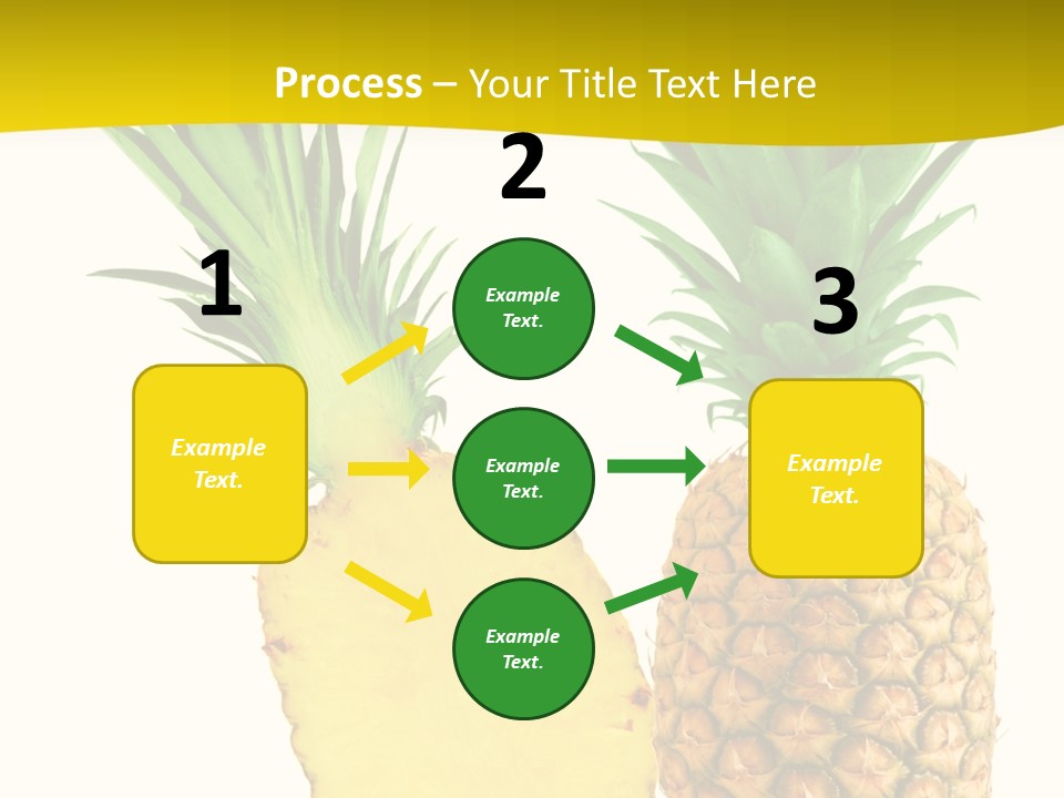 A Pineapple And A Piece Of Pineapple On A White Background PowerPoint Template