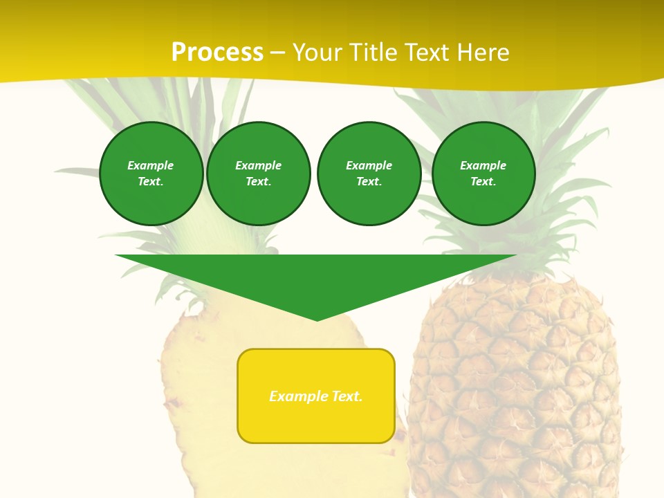 A Pineapple And A Piece Of Pineapple On A White Background PowerPoint Template