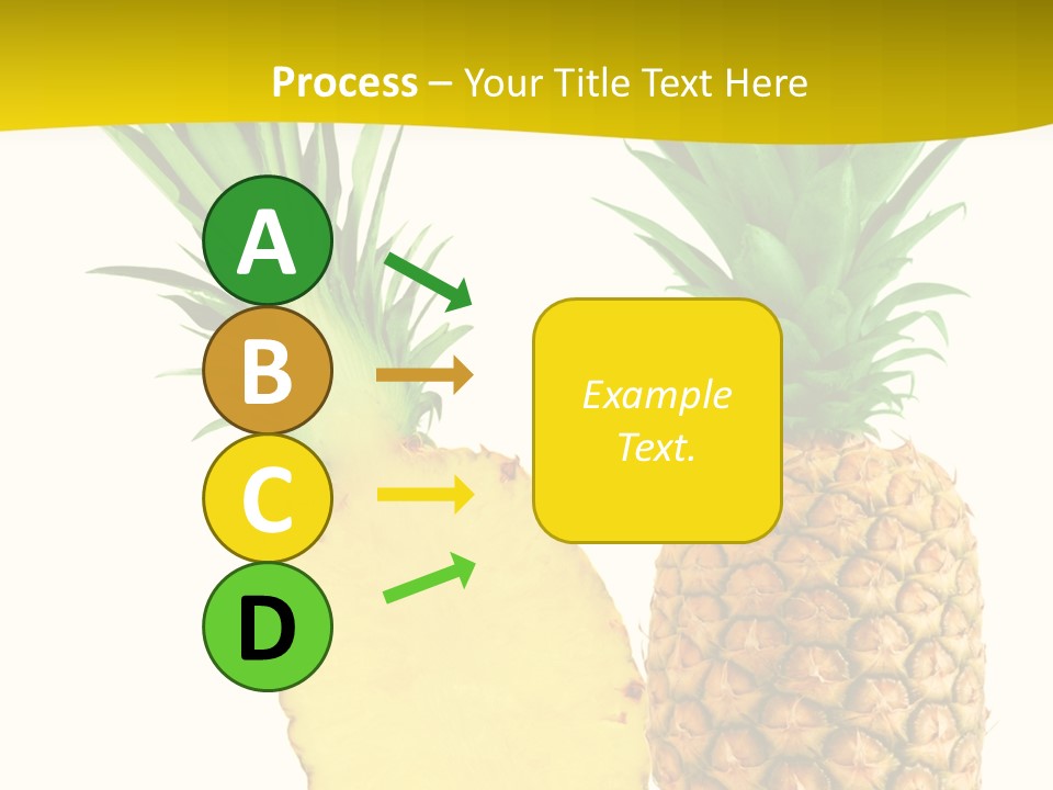 A Pineapple And A Piece Of Pineapple On A White Background PowerPoint Template