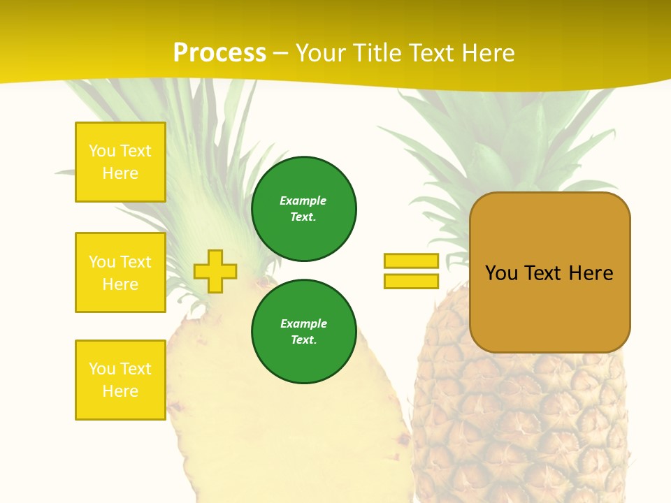 A Pineapple And A Piece Of Pineapple On A White Background PowerPoint Template
