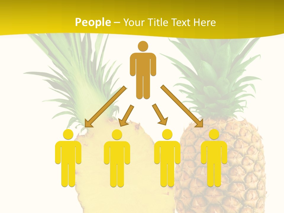 A Pineapple And A Piece Of Pineapple On A White Background PowerPoint Template