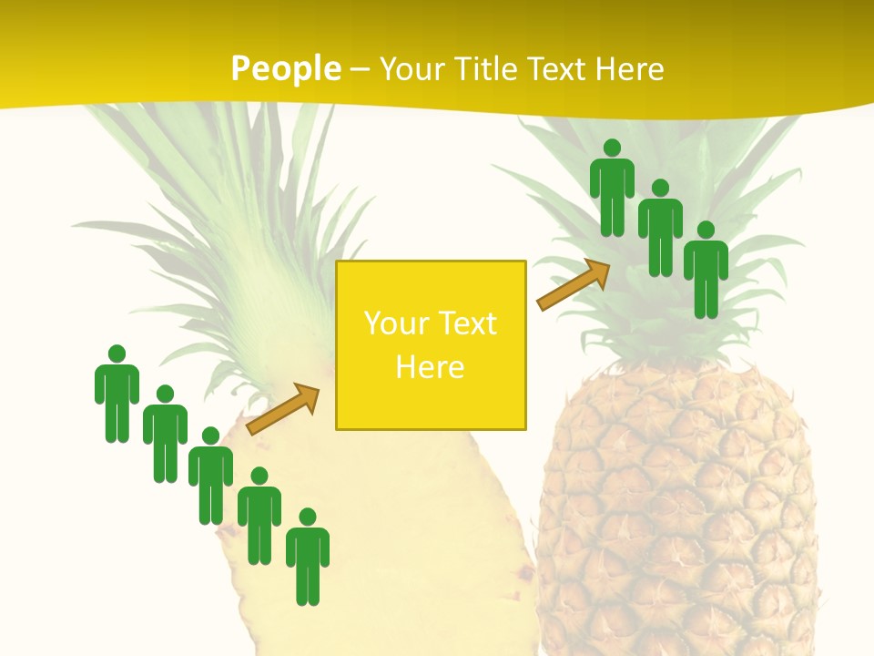 A Pineapple And A Piece Of Pineapple On A White Background PowerPoint Template