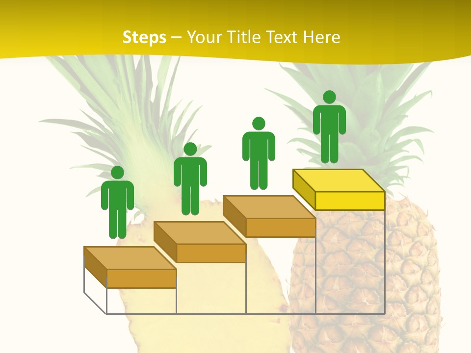 A Pineapple And A Piece Of Pineapple On A White Background PowerPoint Template