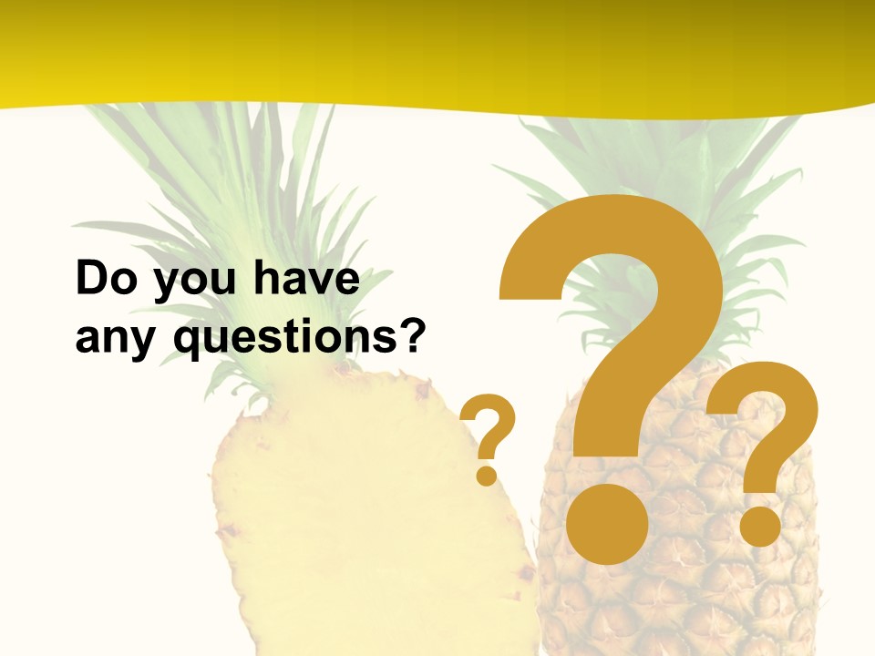 A Pineapple And A Piece Of Pineapple On A White Background PowerPoint Template