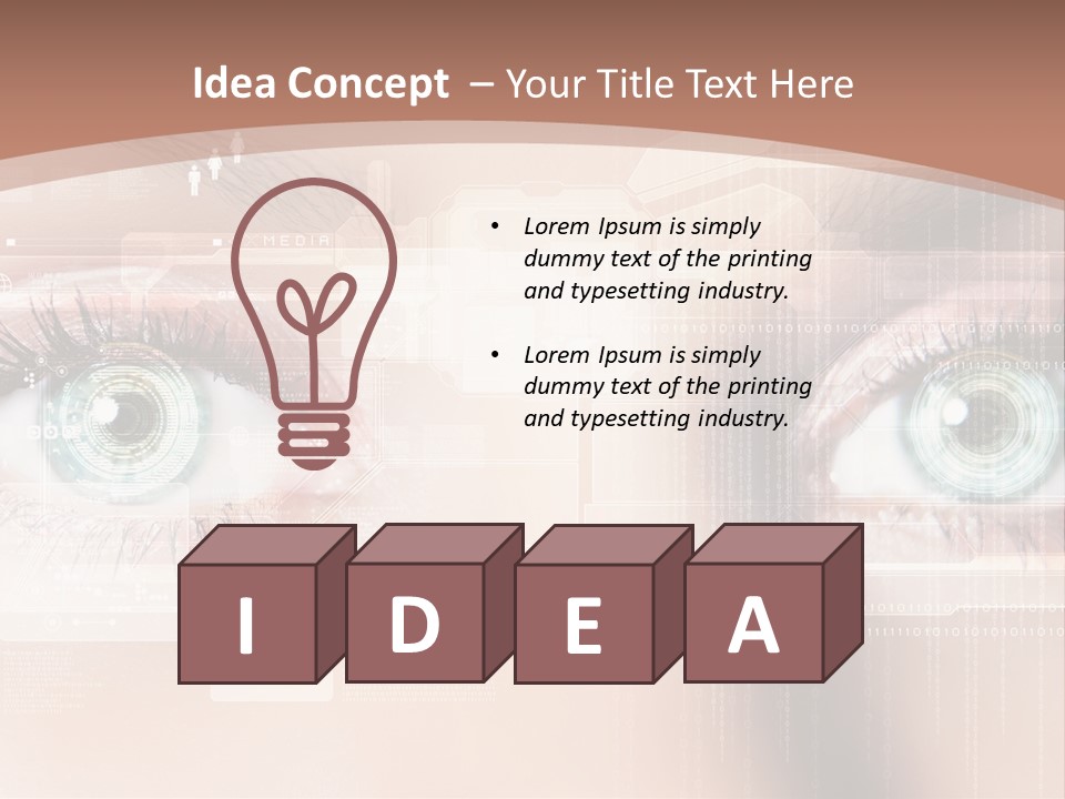 Technology Secure Lines PowerPoint Template
