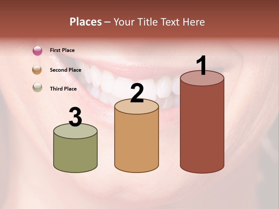 Close Caucasian Casual PowerPoint Template