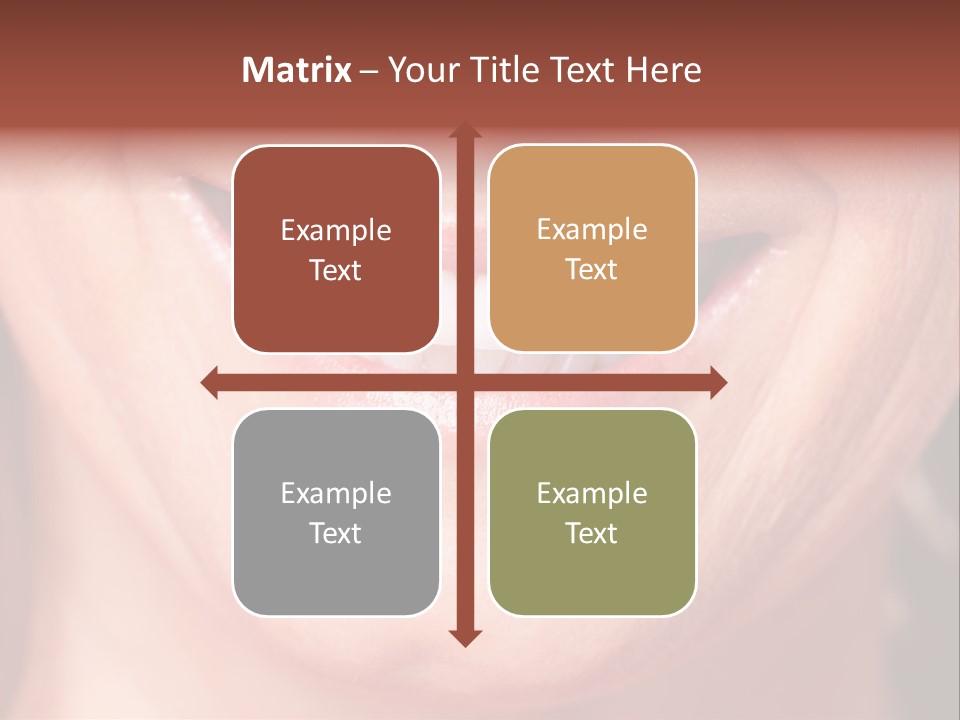 Close Caucasian Casual PowerPoint Template