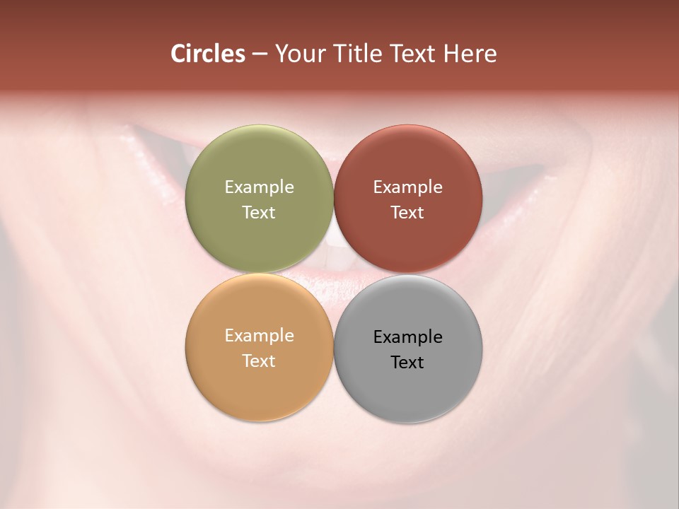 Close Caucasian Casual PowerPoint Template