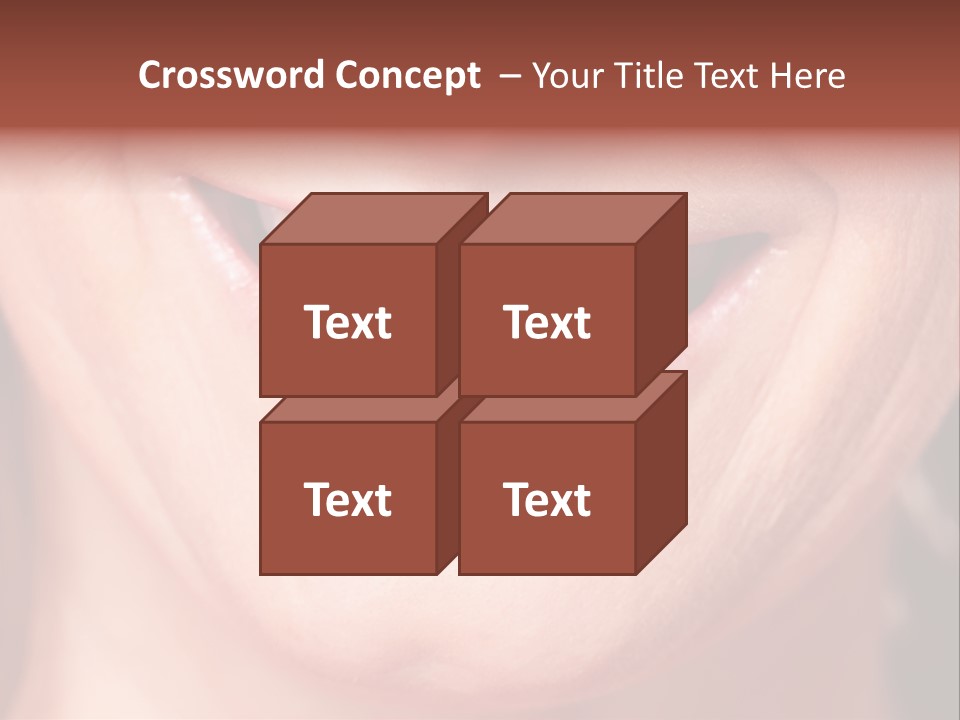 Close Caucasian Casual PowerPoint Template