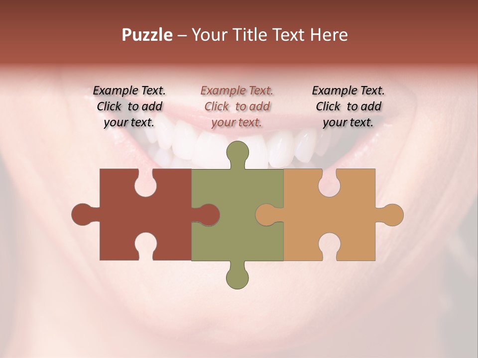 Close Caucasian Casual PowerPoint Template