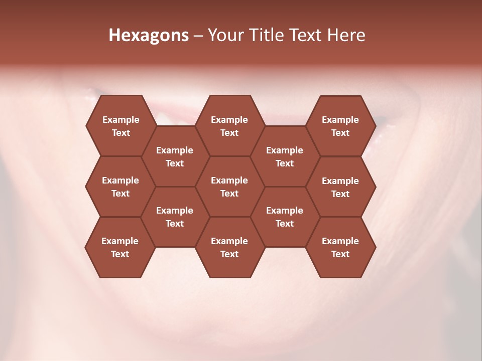 Close Caucasian Casual PowerPoint Template