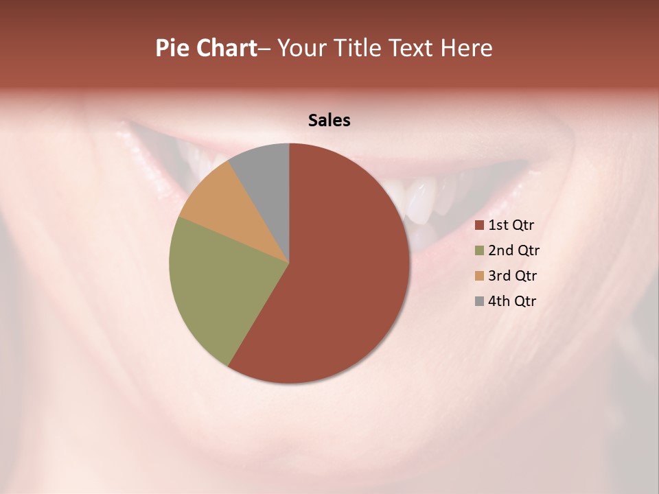 Close Caucasian Casual PowerPoint Template