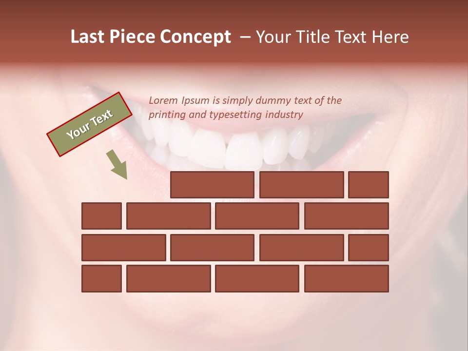 Close Caucasian Casual PowerPoint Template