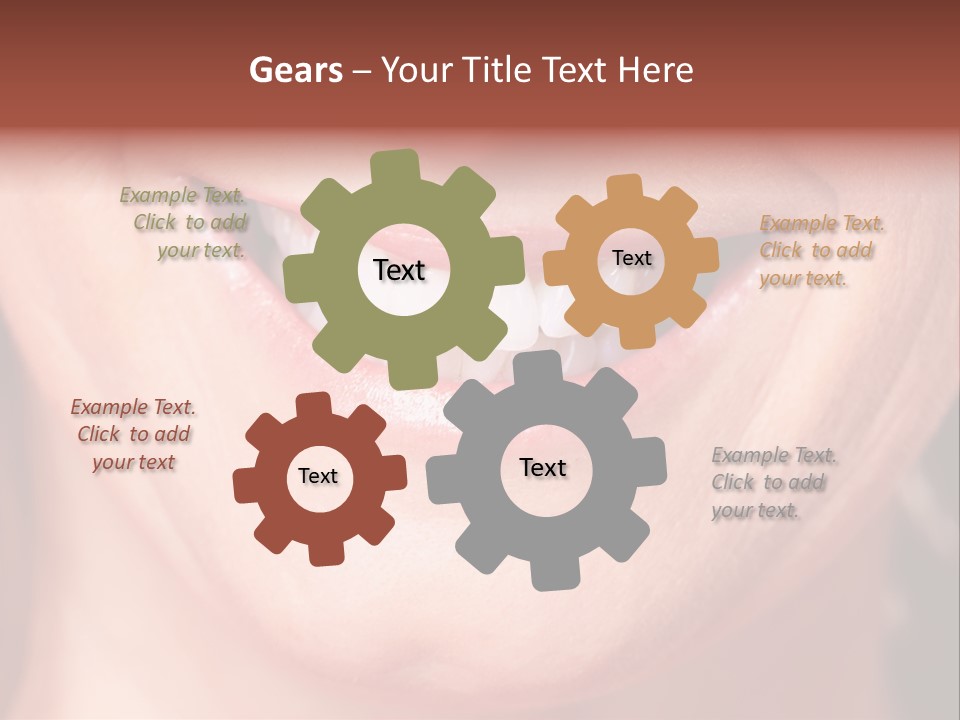 Close Caucasian Casual PowerPoint Template