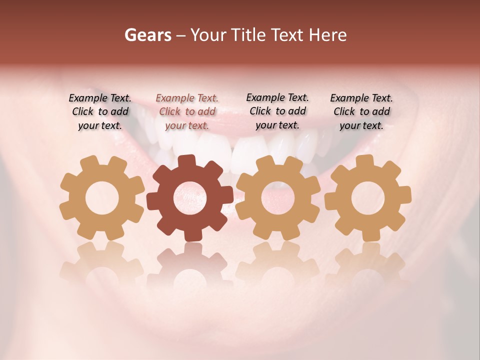 Close Caucasian Casual PowerPoint Template