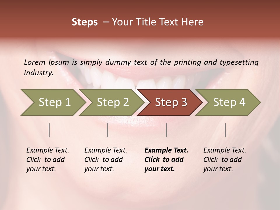 Close Caucasian Casual PowerPoint Template