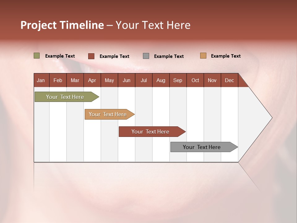 Close Caucasian Casual PowerPoint Template