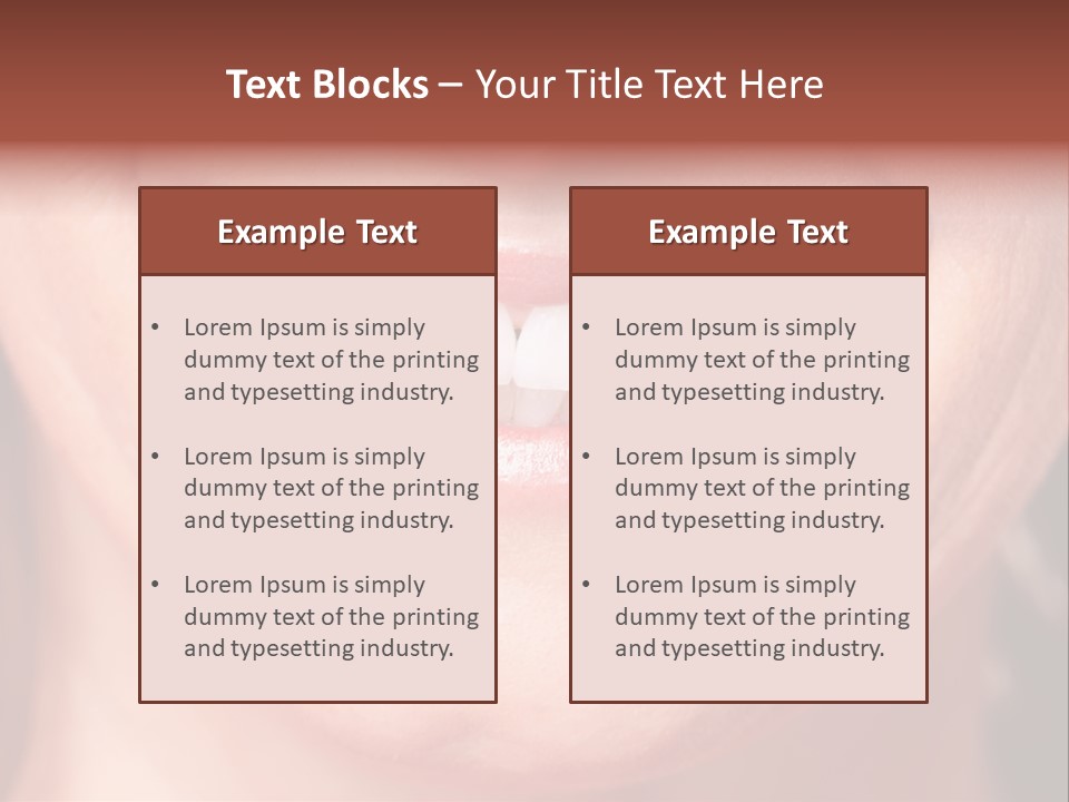 Close Caucasian Casual PowerPoint Template