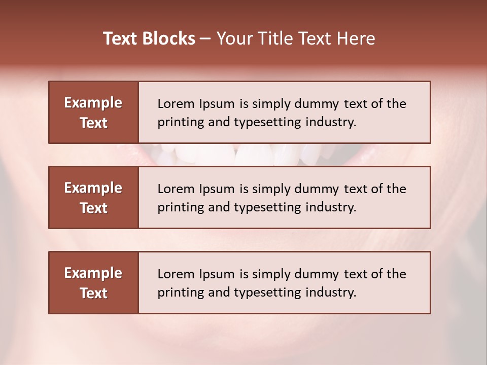 Close Caucasian Casual PowerPoint Template