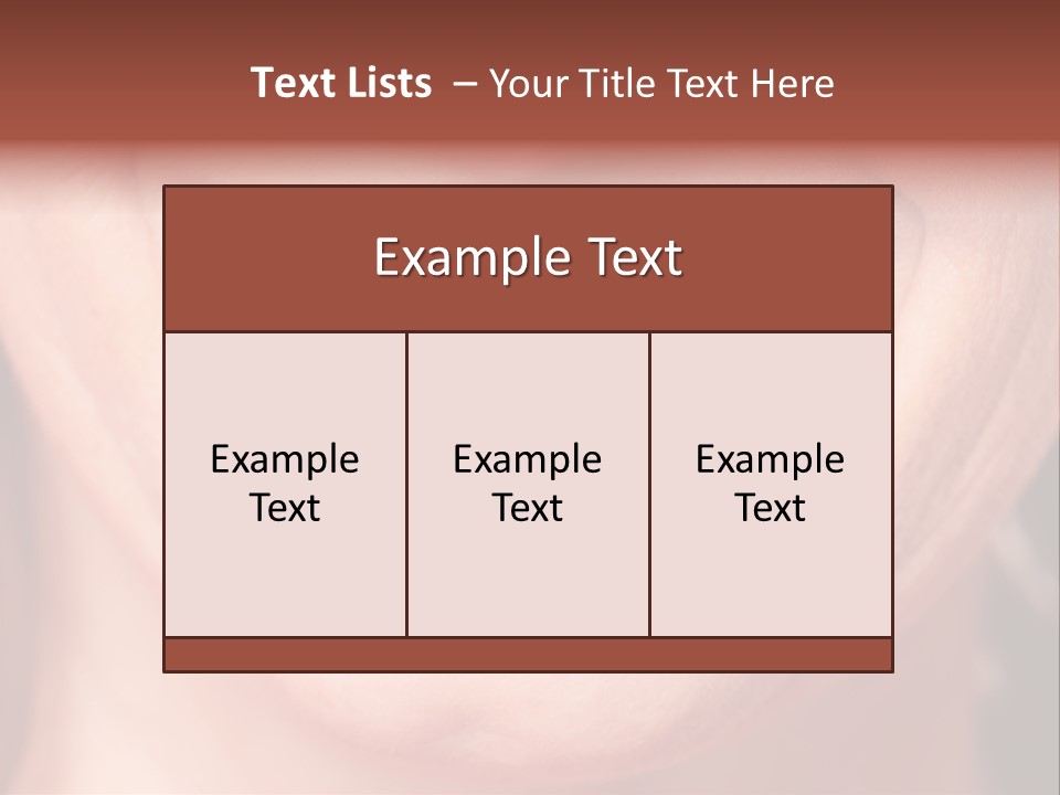 Close Caucasian Casual PowerPoint Template
