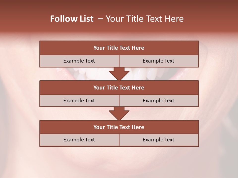 Close Caucasian Casual PowerPoint Template