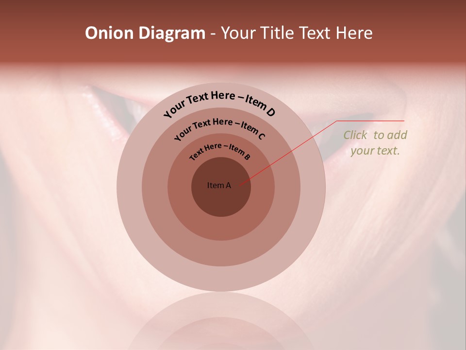 Close Caucasian Casual PowerPoint Template