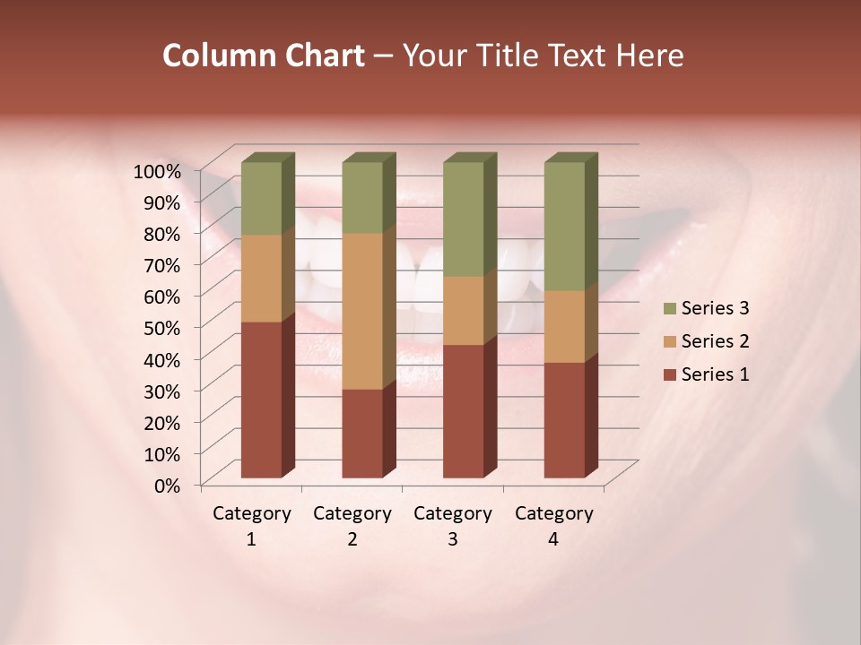 Close Caucasian Casual PowerPoint Template