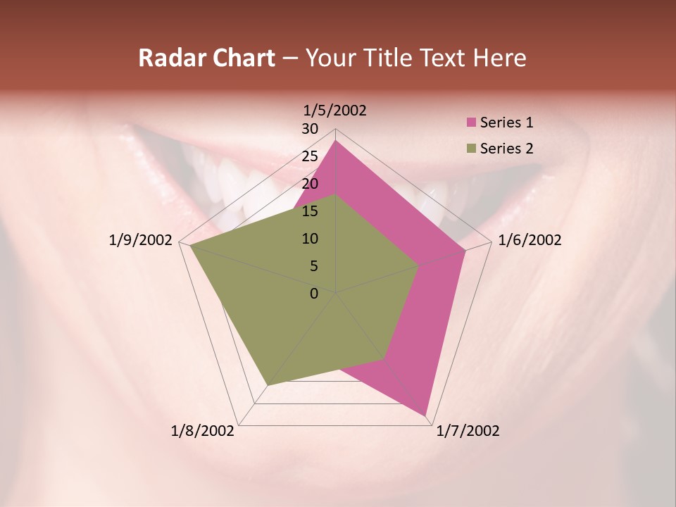 Close Caucasian Casual PowerPoint Template