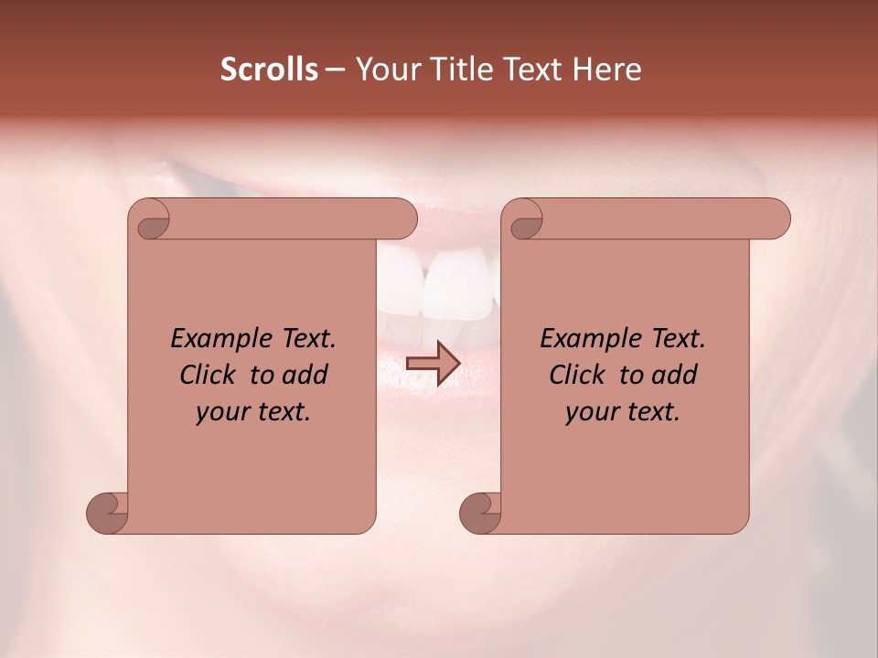 Close Caucasian Casual PowerPoint Template