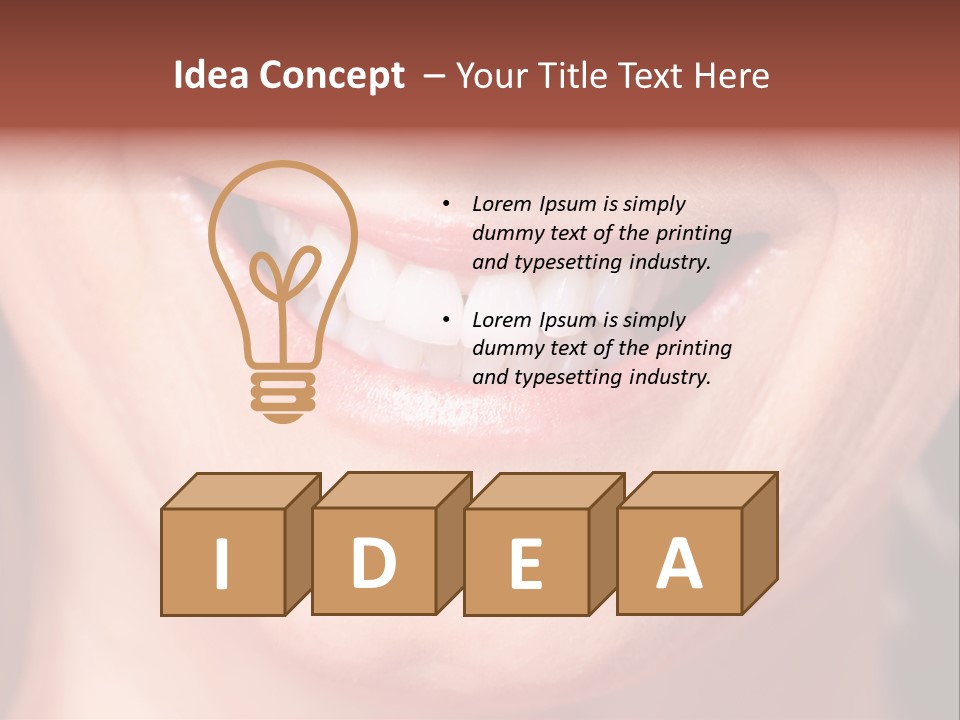 Close Caucasian Casual PowerPoint Template