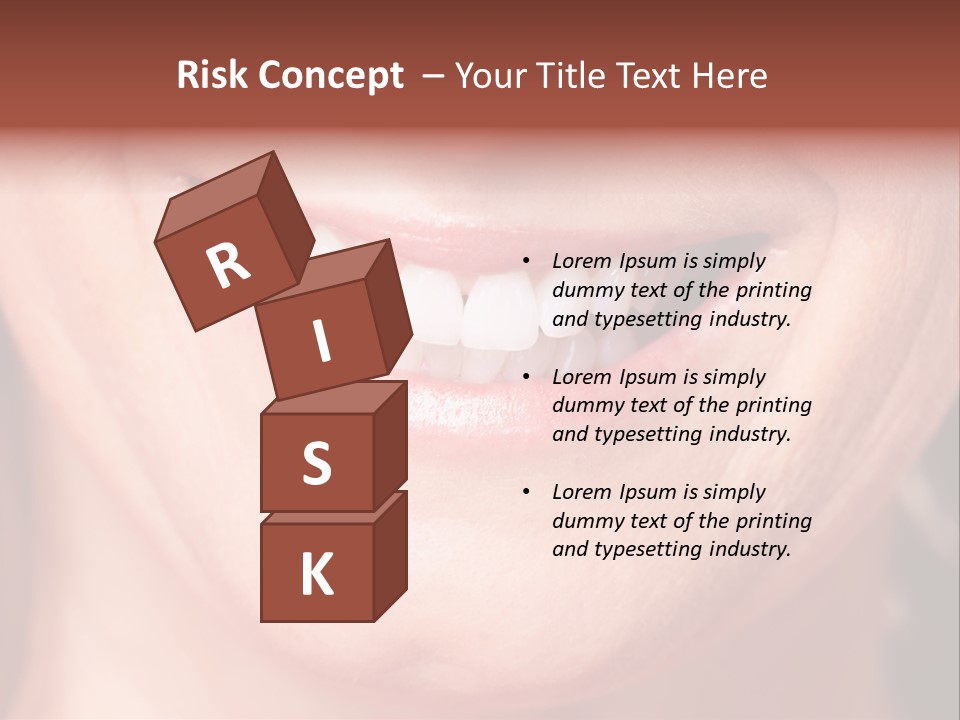 Close Caucasian Casual PowerPoint Template