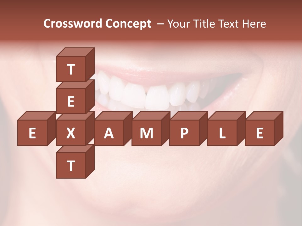 Close Caucasian Casual PowerPoint Template