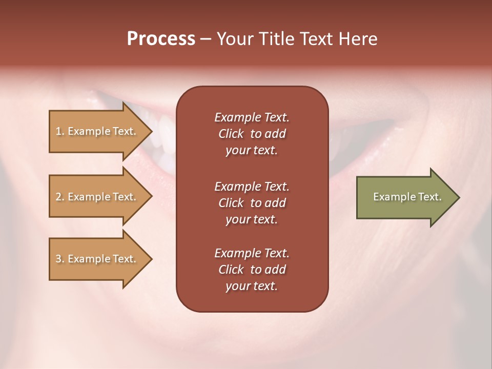 Close Caucasian Casual PowerPoint Template