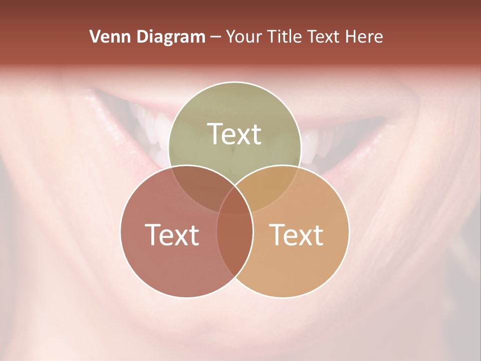 Close Caucasian Casual PowerPoint Template