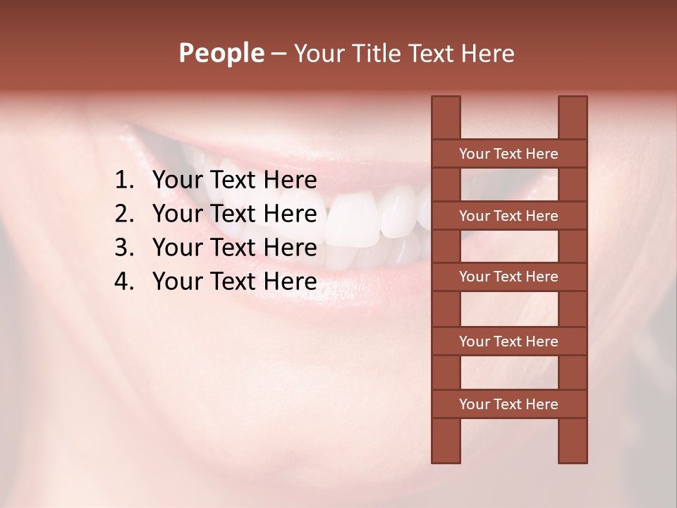 Close Caucasian Casual PowerPoint Template