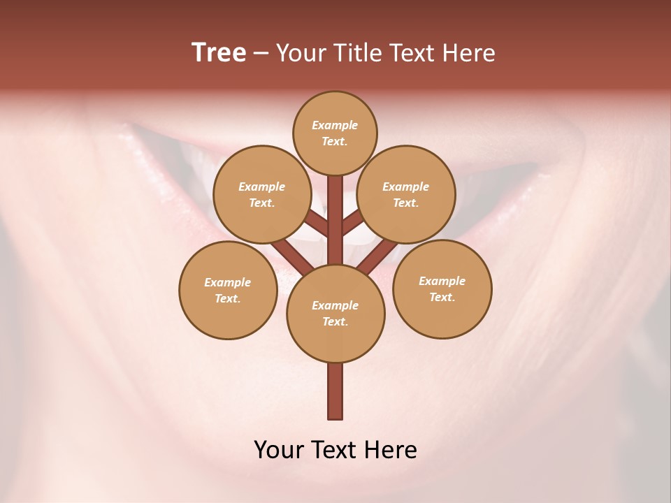 Close Caucasian Casual PowerPoint Template