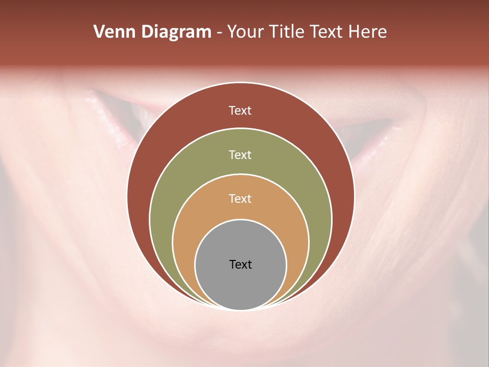 Close Caucasian Casual PowerPoint Template
