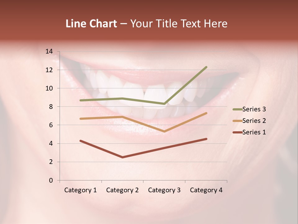 Close Caucasian Casual PowerPoint Template