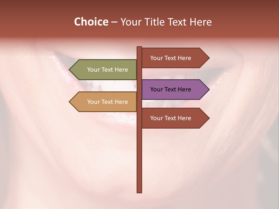 Close Caucasian Casual PowerPoint Template