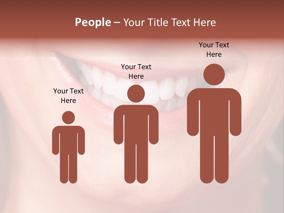 Close Caucasian Casual PowerPoint Template