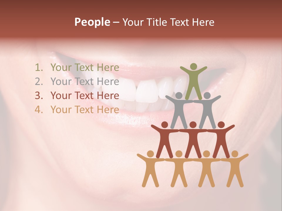 Close Caucasian Casual PowerPoint Template