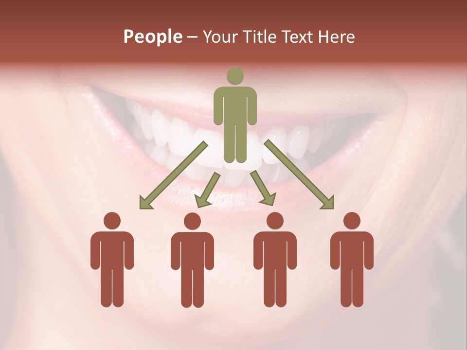 Close Caucasian Casual PowerPoint Template