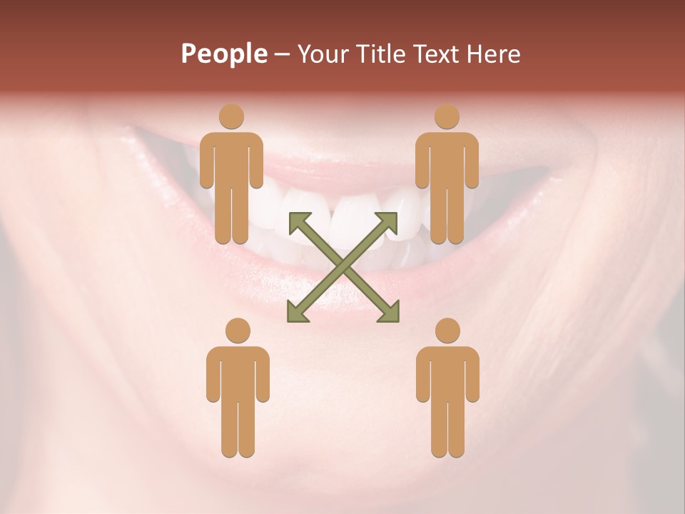 Close Caucasian Casual PowerPoint Template