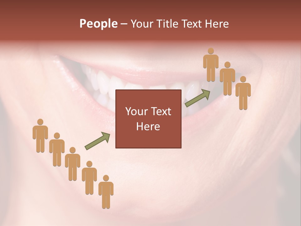 Close Caucasian Casual PowerPoint Template