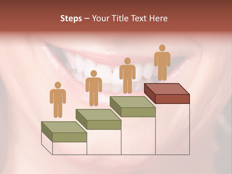 Close Caucasian Casual PowerPoint Template