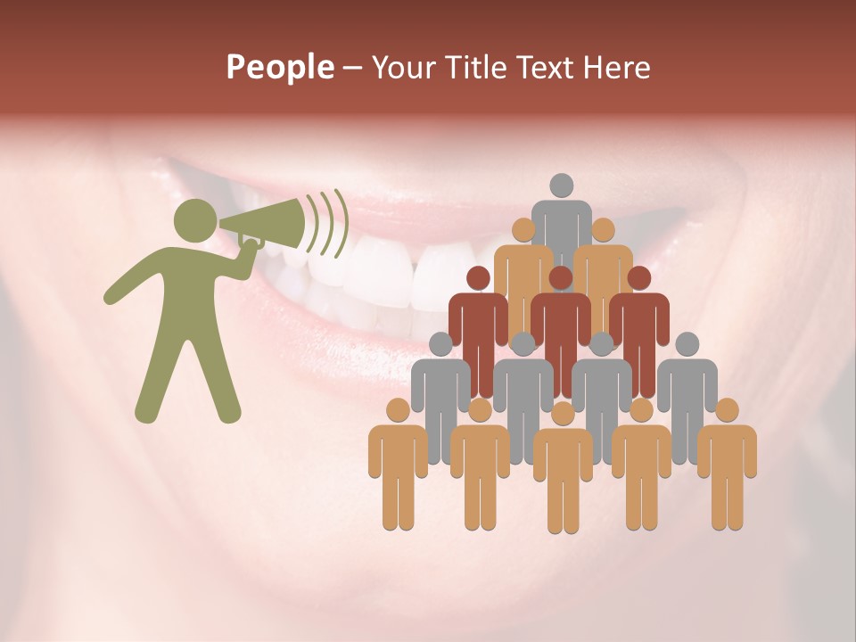 Close Caucasian Casual PowerPoint Template