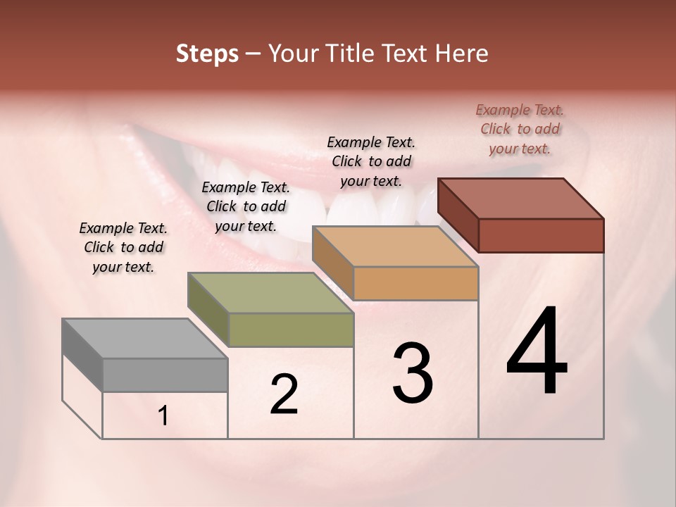 Close Caucasian Casual PowerPoint Template