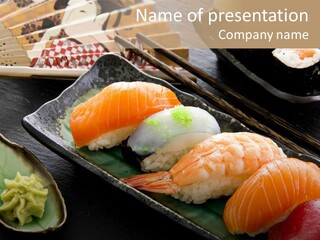 Asia Shrimp Food PowerPoint Template