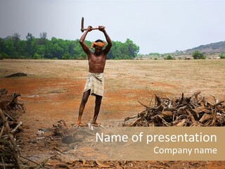 Chopping Naked Wildlife PowerPoint Template